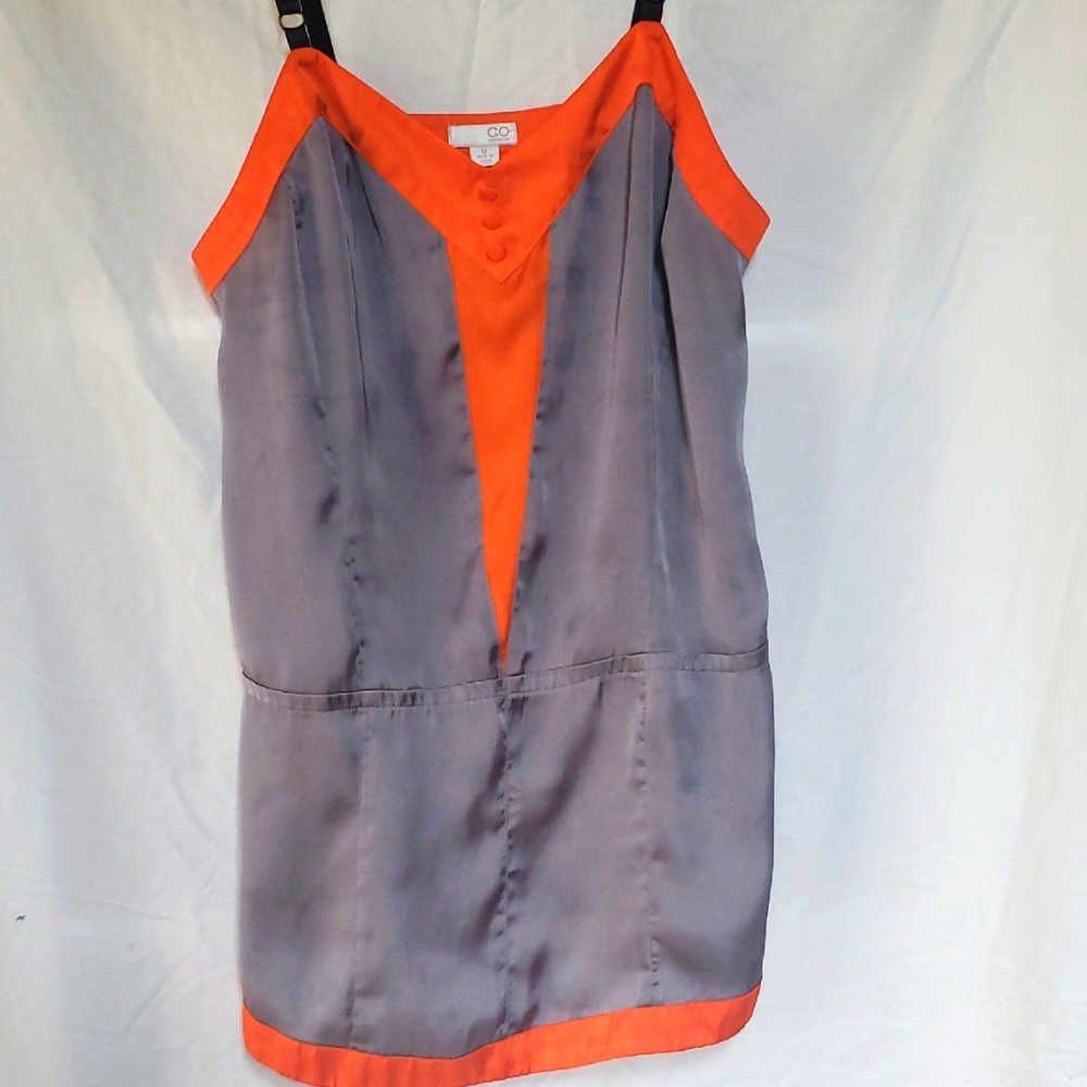 GO International Gray/ Orange Tank Top Size M
